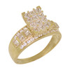 10k Gold Large Pave Style Engagement Ring