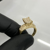 10k Gold Large Pave Style Engagement Ring