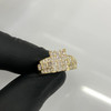 10k Gold Large Pave Style Engagement Ring