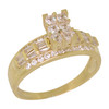 10k Gold Pave Style Engagement Ring
