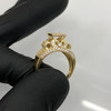 10k Gold Fancy Squared Pave Style Ring