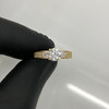 10k Gold 3 Stone with Pave Shank Ring