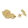 10k Gold Large Oblong Nugget Earrings