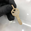 .925 Silver Gold Finish Large Key Pendant