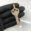 .925 Silver Gold Finish Large Key Pendant