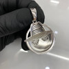 .925 Silver Rhodium Finish Low Rider Cholo Pendant