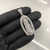 .925 Silver Rhodium Finish Iced Virgin  Pendant