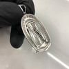 .925 Silver Rhodium Finish Iced Virgin  Pendant