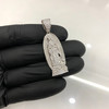 .925 Silver Rhodium Finish Classic Iced Virgin Mary Pendant