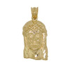 10k Gold Small Jesus Head Pendant