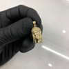 10k Gold Small Jesus Head Pendant