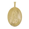 10k Gold Oval  Virgin Mary Pendant