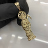 10k Gold Santa Muerte Reaper Pendant