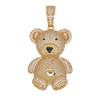 10k Gold Stuffed Teddy Bear Pendant