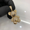 10k Gold Stuffed Teddy Bear Pendant