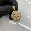 10k Gold Iced Lion Pendant