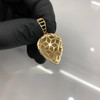 10k Gold Small Iced Lion Pendant