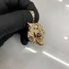 10k Gold Green Eyed Tiger Pendant
