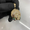 10k Gold Native American Headdress Pendant