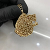 10k Gold Growling Lion Pendant