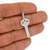 .925 Silver Iced Out Key Pendant