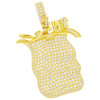 .925 Silver Money Bag Pendant Yellow Finish