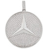 .925 Silver Benz Logo Pendant