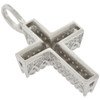 .925 Silver 1 Row 3d Cross Pendant