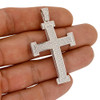 .925 Silver Iced Out Hip Hop Cross Pendant