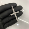 .925 Silver 1 Row Bar Cross Pendant