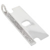 .925 Silver Razor Blade Pendant