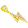 .925 Silver Lightning Bolt Pendant Yellow Finish