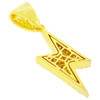 .925 Silver Lightning Bolt Pendant Yellow Finish