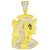 .925 Silver Egyptian Queen Cleopatra Pendant Yellow Finish