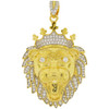 .925 Silver Lion King Pendant Yellow Finish