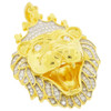 .925 Silver Lion King Pendant Yellow Finish