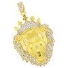 .925 Silver Lion King Pendant Yellow Finish