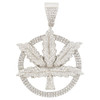 .925 Silver Weed Leaf Medallion Pendant