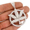 .925 Silver Weed Leaf Medallion Pendant