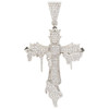 .925 Silver Dripping Cross Pendant