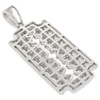 .925 Silver Iced Razor Blade Pendant