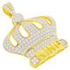 .925 Silver Crown King Pendant Yellow Finish