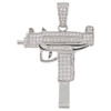 .925 Silver Uzi Mac 10 Gun Pendant