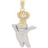 .925 Silver Dough Boy Pendant Yellow Finish