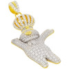 .925 Silver Dough Boy Pendant Yellow Finish