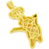 .925 Silver Dough Boy Pendant Yellow Finish