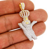 .925 Silver Dough Boy Pendant Yellow Finish