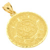 10k Gold Aztec Calendar Pendant