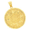 14k Gold Large Aztec Calendar Pendant