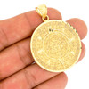 14k Gold Large Aztec Calendar Pendant